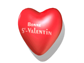 Gif animé joyeuse Saint Valentin coeur rouge